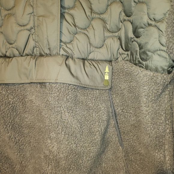 Nwt Womens  Size Small Bass Outdoor Quarter Zip Sherpa Jacket Coat In Military - Picture 7 of 7